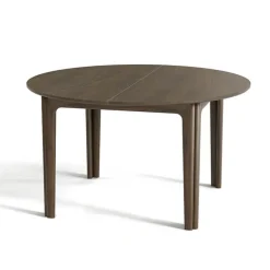 SM112 Table ronde en bois style scandinave extensible