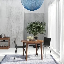 SM120 Table ronde extensible en bois style scandinave fabrication danoise