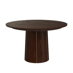 SM33 Table ronde extensible en bois avec pied central