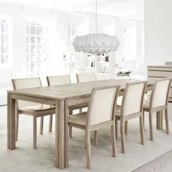 SM23/24 Table scandinave rectangulaire en bois avec allonges