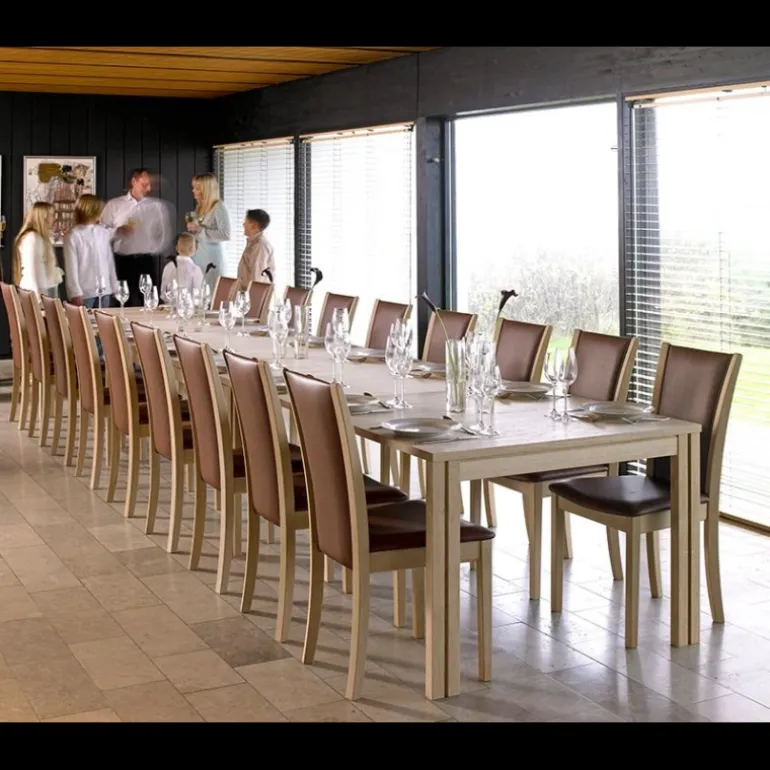 SM23/24 Table scandinave rectangulaire en bois avec allonges