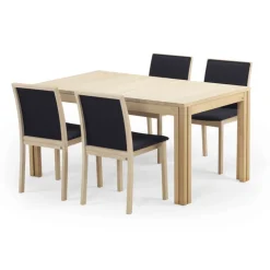 SM23/24 Table scandinave rectangulaire en bois avec allonges