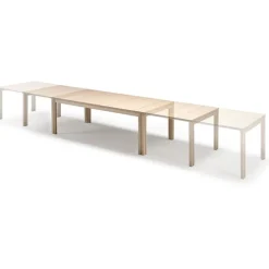 SM23/24 Table scandinave rectangulaire en bois avec allonges