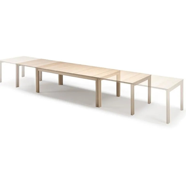 SM23/24 Table scandinave rectangulaire en bois avec allonges