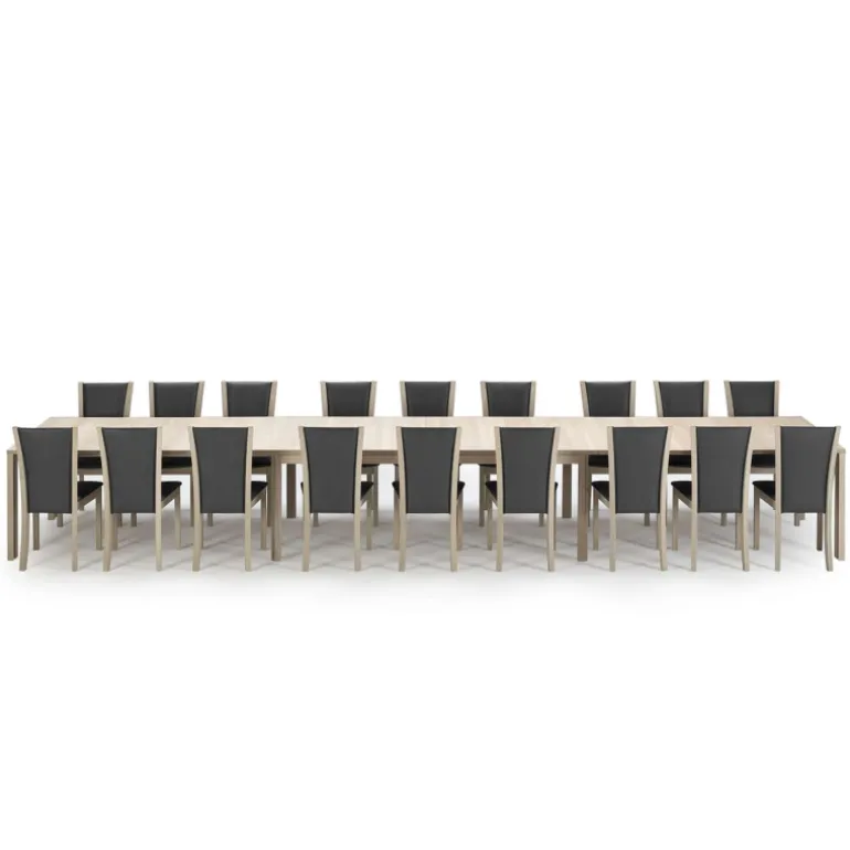 SM23/24 Table scandinave rectangulaire en bois avec allonges