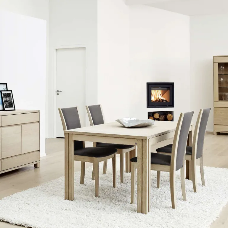 SM23/24 Table scandinave rectangulaire en bois avec allonges