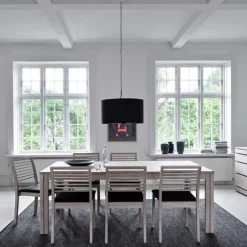 SM23/24 Table scandinave rectangulaire en bois avec allonges