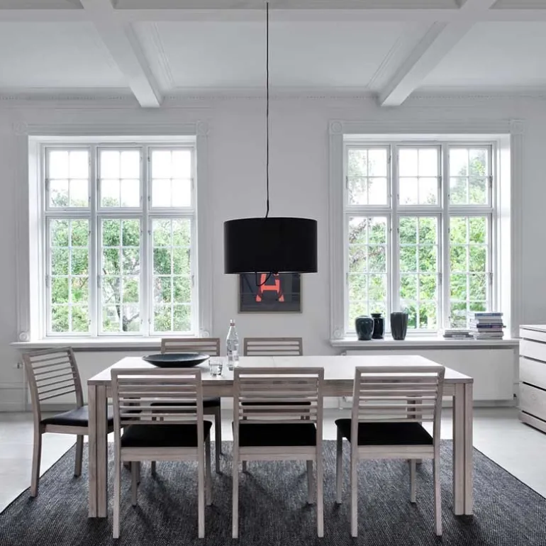 SM23/24 Table scandinave rectangulaire en bois avec allonges