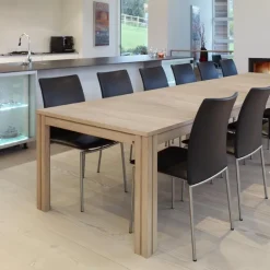 SM23/24 Table scandinave rectangulaire en bois avec allonges