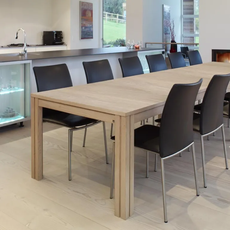 SM23/24 Table scandinave rectangulaire en bois avec allonges