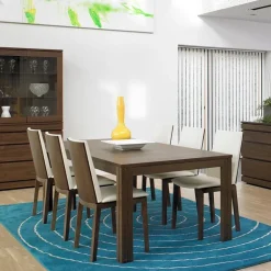 SM23/24 Table scandinave rectangulaire en bois avec allonges