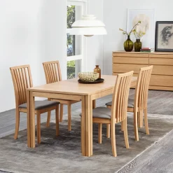 SM23/24 Table scandinave rectangulaire en bois avec allonges