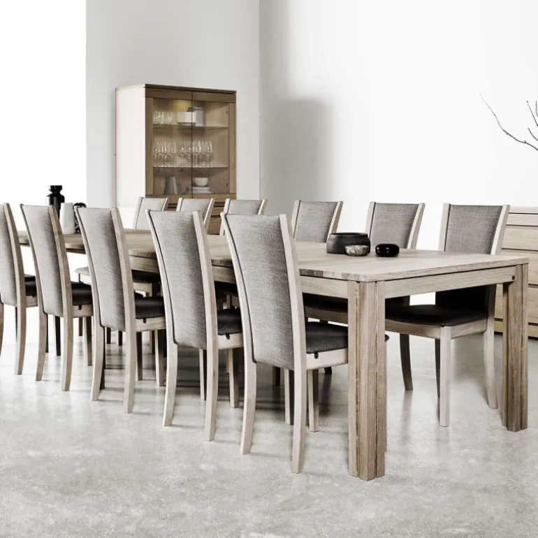 SM23/24 Table scandinave rectangulaire en bois avec allonges