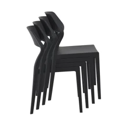 Snow Chaise d'extérieur empilable design en polypropylène