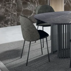 Soda Chaise cosy en tissu avec pieds en métal