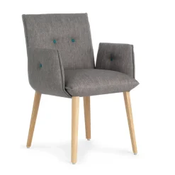 Soda Mobitec® Fauteuil cocooning en tissu avec boutons décoratifs