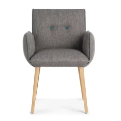 Soda Mobitec® Fauteuil cocooning en tissu avec boutons décoratifs