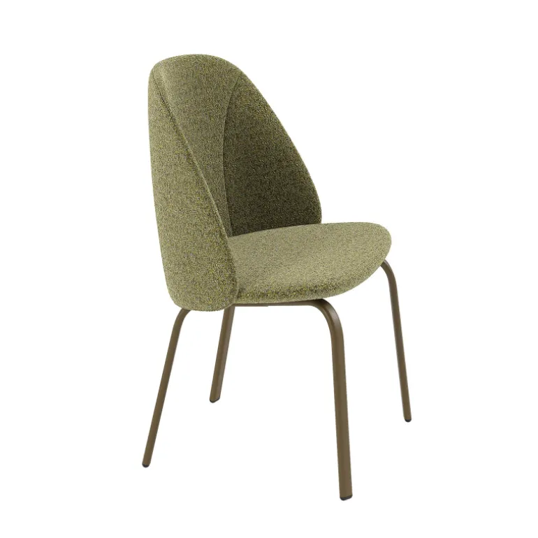 Sofia Chaise basse cosy en tissu et métal