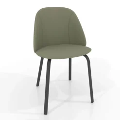 Sofia Chaise cosy en simili avec pieds métal