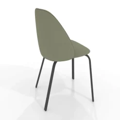 Sofia Chaise cosy en simili avec pieds métal