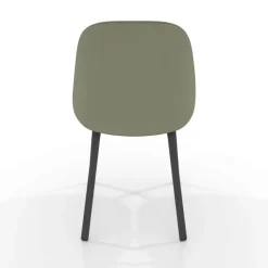 Sofia Chaise cosy en simili avec pieds métal