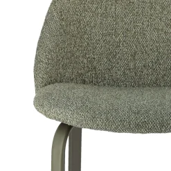 Sofia Tabouret snack confortable en tissu avec pieds en métal