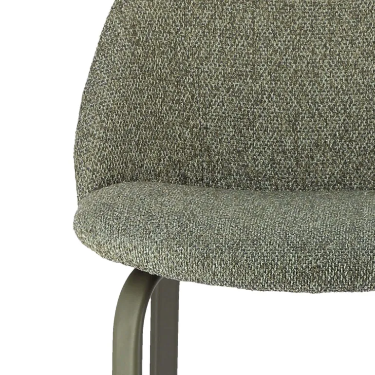 Sofia Tabouret snack confortable en tissu avec pieds en métal