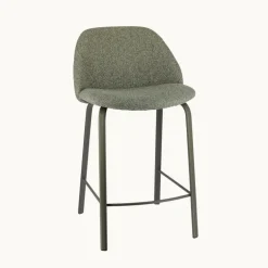 Sofia Tabouret snack confortable en tissu avec pieds en métal