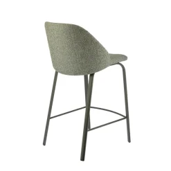 Sofia Tabouret snack confortable en tissu avec pieds en métal