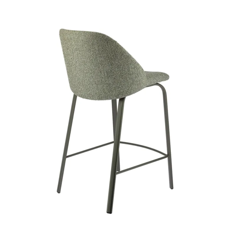 Sofia Tabouret snack confortable en tissu avec pieds en métal