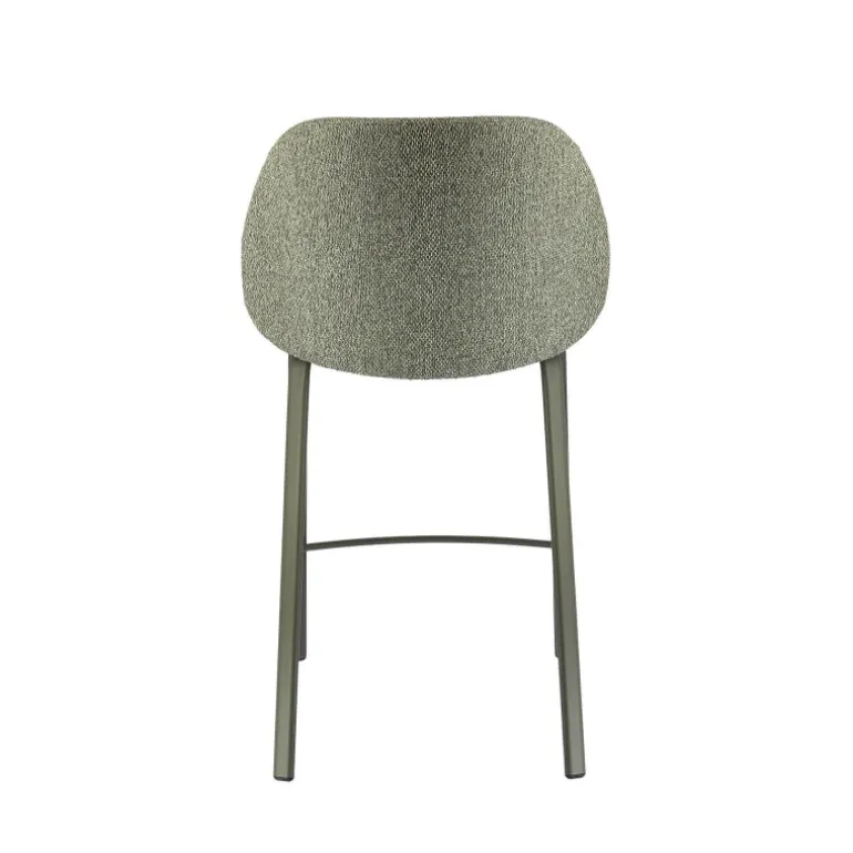 Sofia Tabouret snack confortable en tissu avec pieds en métal