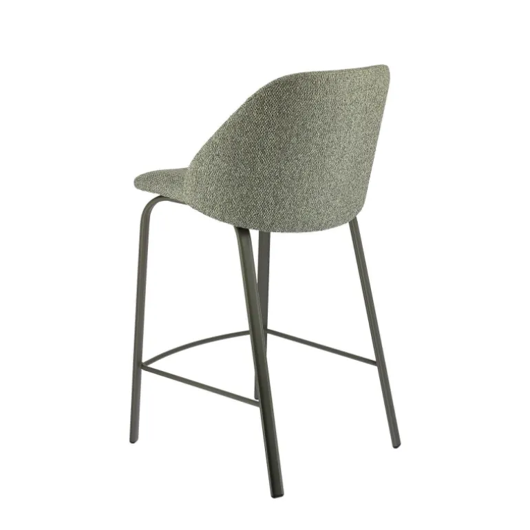 Sofia Tabouret snack confortable en tissu avec pieds en métal