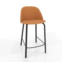 Sofia Tabouret snack cosy en simili avec pieds en métal