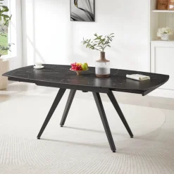 SofiaTable moderne extensible en céramique avec pieds en métal
