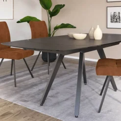 SofiaTable moderne extensible en céramique avec pieds en métal