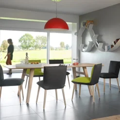 Soft Mobitec® Chaise en tissu et bois cocooning