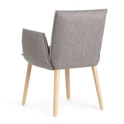 Soft Mobitec® Fauteuil cocooning en tissu avec pieds en bois massif