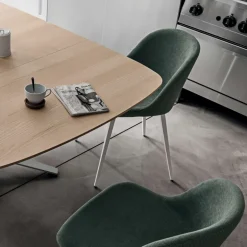 Sonny Midj® Chaise design coque bicolore en tissu et métal laqué