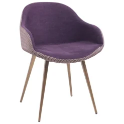 Sonny Midj® Fauteuil design bicolore en tissu et métal laqué