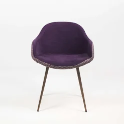 Sonny Midj® Fauteuil design bicolore en tissu et métal laqué