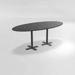 Spinner 2 Table hauteur 90 cm ovale en stratifié avec deux pieds