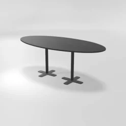 Spinner 2 Table hauteur 90 cm ovale en stratifié avec deux pieds