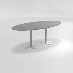 Spinner 2 Table hauteur 90 cm ovale en stratifié avec deux pieds