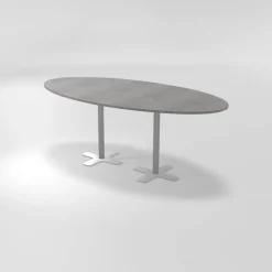Spinner 2 Table hauteur 90 cm ovale en stratifié avec deux pieds
