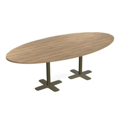 Spinner 2 Table ovale en stratifié avec deux pieds