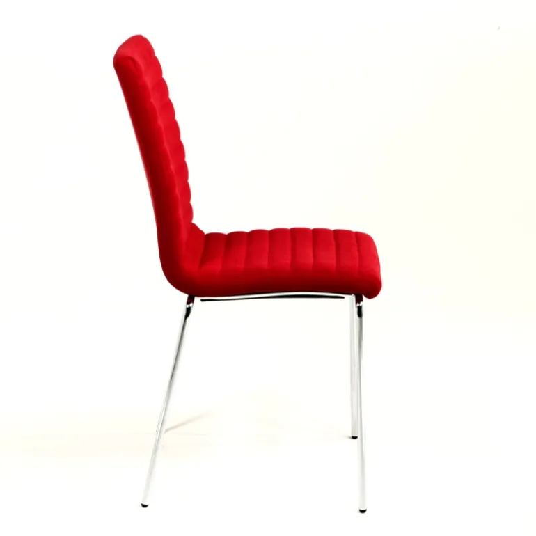 Star Midj® Chaise moderne empilable en tissu et métal