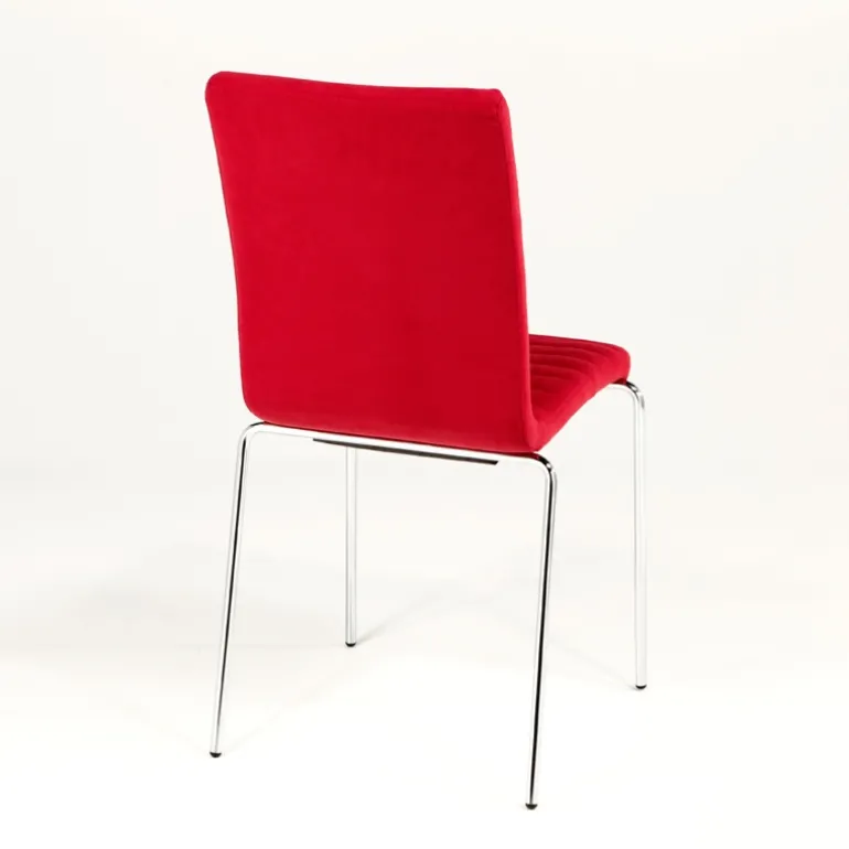 Star Midj® Chaise moderne empilable en tissu et métal