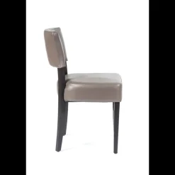 Steffi 2 Chaise de salle à manger en synthétique et bois