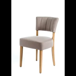 Steffi 2 Chaise matelassée en tissu et bois