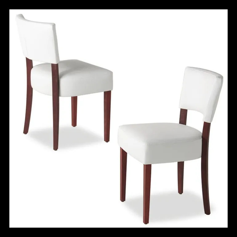 Steffi Chaise de salle à manger en bois et synthétique